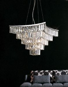 Boutique Square Crystal Pendant Chandelier